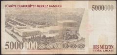 7.Emisyon 5 000 000 Lira B07 517185 Çok Temiz