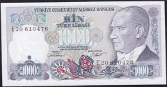 7.Emisyon 1.Tertip 1000 Lira E20 610476 Çil