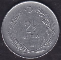 1965 Yılı 2.5 Lira Düz