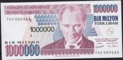 7.Emisyon 3.Tertip 1.000.000 Lira T02 093444 Çil
