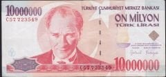 7.Emisyon 10 000 000 Lira C57 723549 Çok Temiz