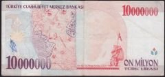 7.Emisyon 10 000 000 Lira C57 723549 Çok Temiz