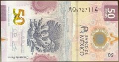 Meksika 50 Pesos 2022 Çil Polymer