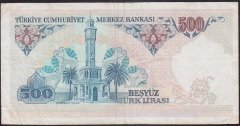 7.Emisyon 2.Tertip 500 Lira D60 827368 Çok Temiz