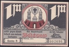 ALMANYA 1 MARK NOTGELD 1920 ÇİL