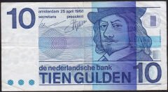 Hollanda 10 Gulden 1968 Çok Temiz