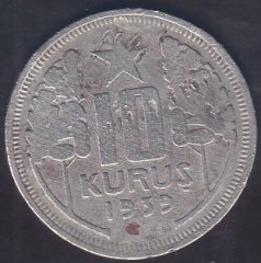 1939 YILI 10 KURUŞ HALİYLE