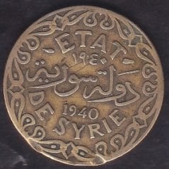 Suriye 5 Piastre 1940