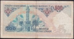 7.Emisyon 2.Tertip 500 Lira D59 052403 Çok Temiz