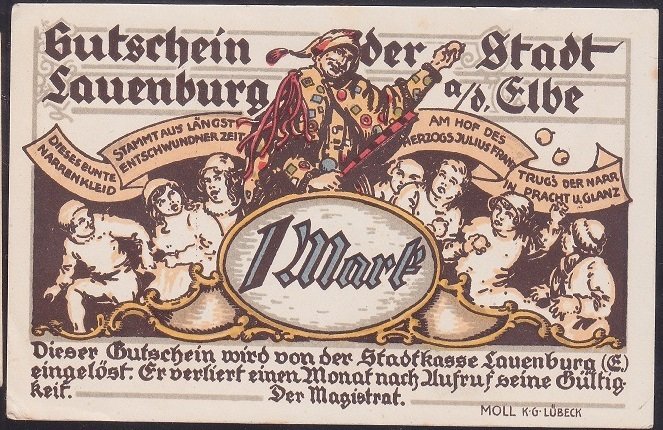 ALMANYA  1 MARK NOTGELD 1920 ÇİLALTI ÇİL