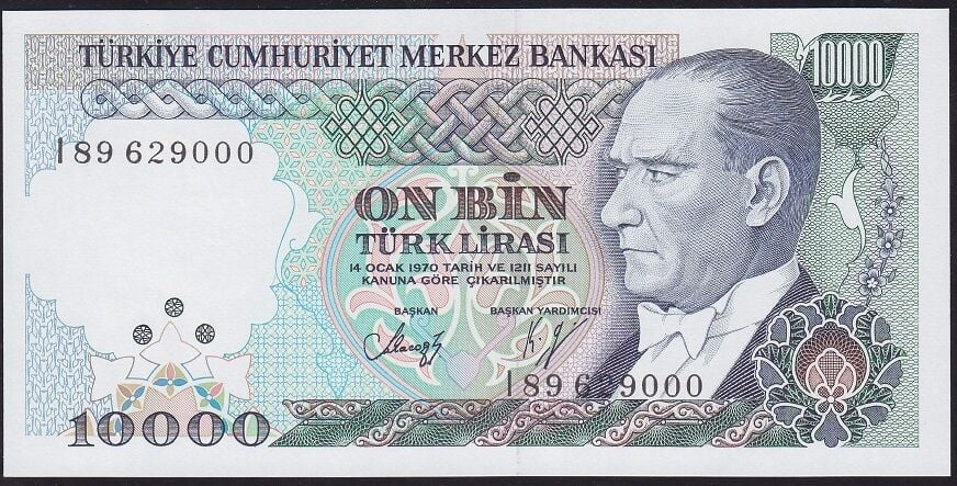 7.Emisyon 4.Tertip 10000 Lira I89 629000 Çilaltı Çil