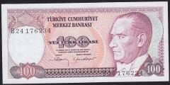 7.Emisyon 1.Tertip 100 Lira B24 176234 Çilaltı Çil