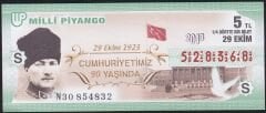 2013 29 Ekim Çeyrek Bilet - S Serisi