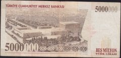 7.Emisyon 5 000 000 Lira D64 549062 Çok Temiz