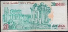 7.Emisyon 20 000 000 Lira D82 015313 Çok Temiz