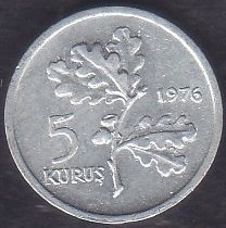 1976 YILI 5 KURUŞ ÇİLALTI