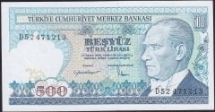7.Emisyon 2.Tertip 500 Lira D52 471213 Çilaltı Çil