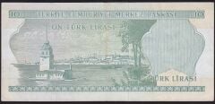 6.Emisyon 2.Tertip 10 Lira J56 295684 Çok Temiz+
