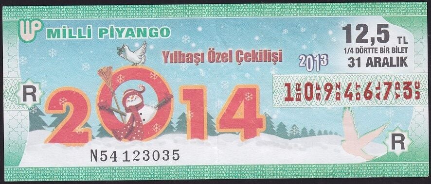 2013 31 Aralık Çeyrek Bilet - R Serisi