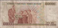 7.Emisyon 2.Tertip 100000 Lira D56 811309 Çok Temiz