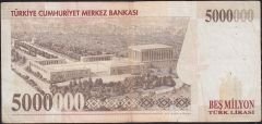 7.Emisyon 5 000 000 Lira D76 663082 Çok Temiz