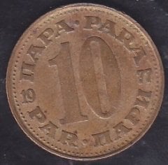 Yugoslavya 10 Dinar 1977