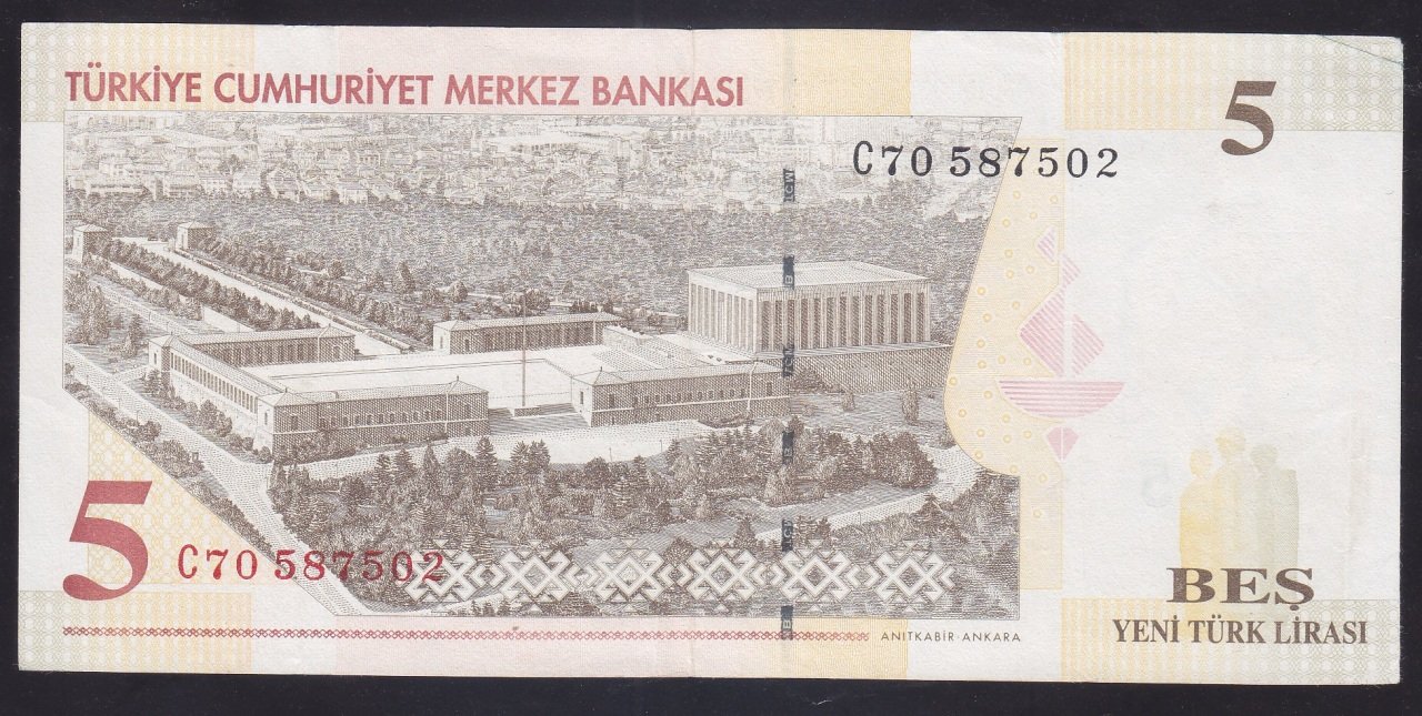 8.Emisyon 5 YTL C70 587502 Çok Temiz +