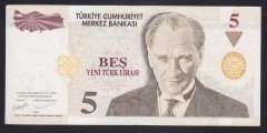 8.Emisyon 5 YTL C70 587502 Çok Temiz +
