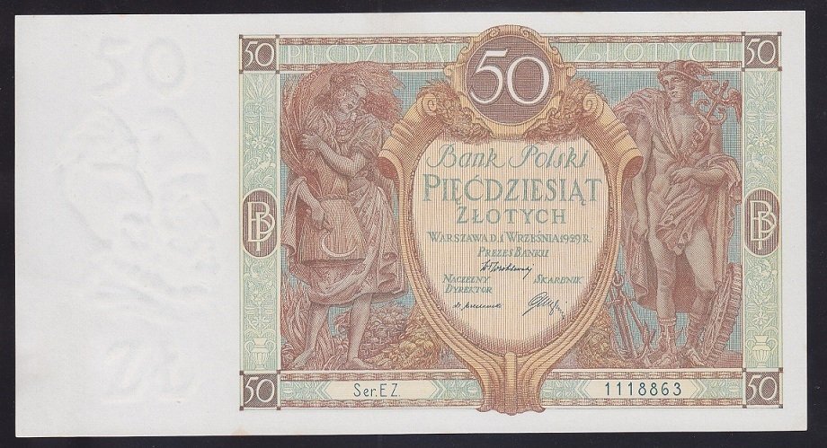 POLONYA 50 ZLOTY 1929 ÇİLALTI P71