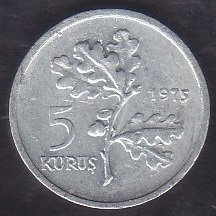 1975 YILI 5 KURUŞ ÇİLALTI eski para değerleri