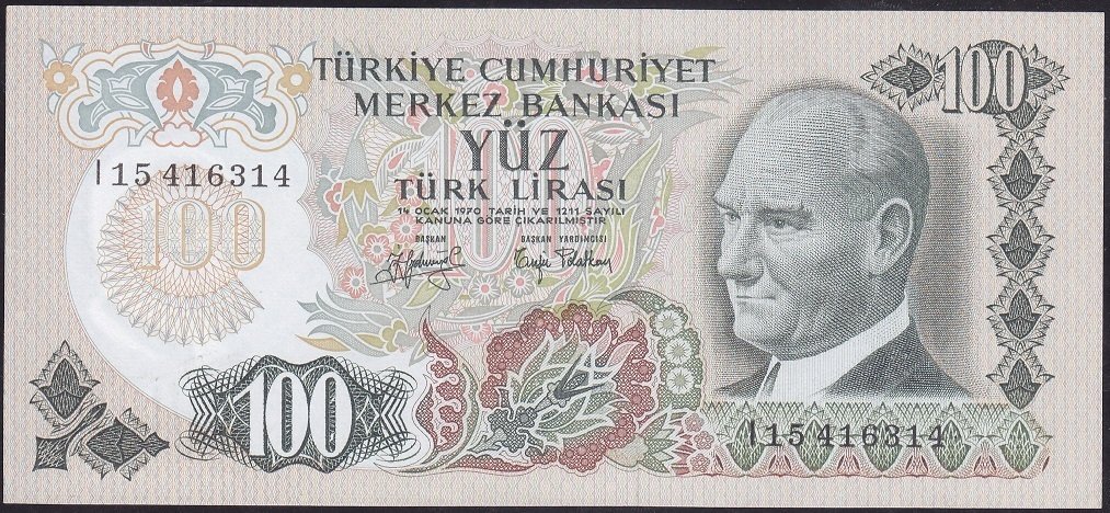 6.EMİSYON 2.TERTİP 100 LİRA I15 416314 ÇİLALTI