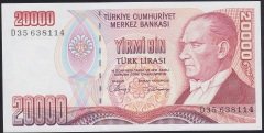 7.EMİSYON 1.TERTİP 20000 LİRA D35 638114 ÇİLALTI ÇİL