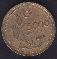 1995 Yılı 5000 Lira ( Yazı Büyük )