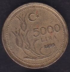 1995 Yılı 5000 Lira ( Yazı Büyük )