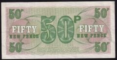 İngiltere Ordu 50 New Pence 1972 Çilaltı