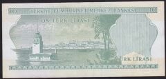 6.Emisyon 2.Tertip 10 Lira J41 369734 Çok Çok Temiz+