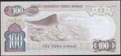 6.Emisyon 3.Tertip 100 Lira J02 043229 Çilaltı Çil