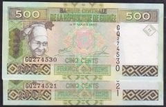 GİNE 500 CENT FRANK 2006 ÇİL - 10 ADET SERİ TAKİPLİ