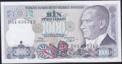 7.Emisyon 1.Tertip 1000 Lira D61 635312 Çilaltı Çil