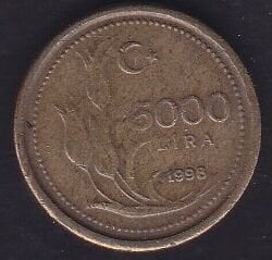 1998 Yılı 5000 Lira Kalın Baskı