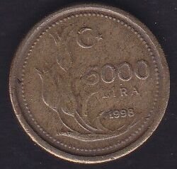 1998 Yılı 5000 Lira Kalın Baskı