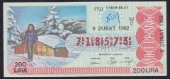 1982 9 ŞUBAT YARIM BİLET - Y SERİSİ