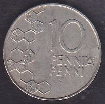 FİNLANDİYA 10 PENNİA 1990