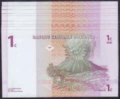 KONGO 1 CENT 1997 ÇİL - 10 ADET SERİ TAKİPLİ