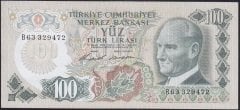 6.EMİSYON 1.TERTİP 100 LİRA B63 329472 ÇİLALTI ( DÜZLEME VAR )