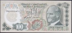 6.EMİSYON 1.TERTİP 100 LİRA B63 329472 ÇİLALTI ( DÜZLEME VAR )