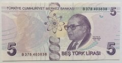 9.EMİSYON 5 LİRA 2.TERTİP B378 403838 ÇİL eski para mezat