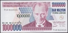 7.Emisyon 3.Tertip 1.000.000 Lira P19 842615 Çilaltı