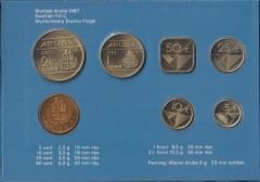 Aruba Madeni Para Seti 1987