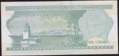 6.Emisyon 2.Tertip 10 Lira J11 085958 Çok Çok Temiz+